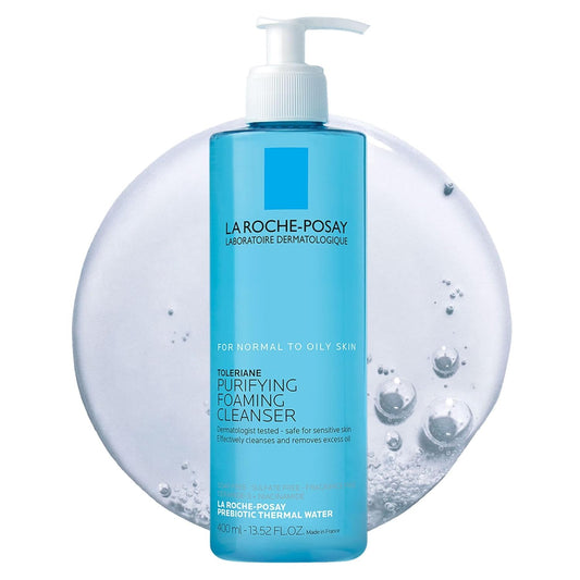 La Roche-Posay Toleriane Purifying Foaming Facial Cleanser – Oil-Free Face Wash with Niacinamide & Ceramides for Sensitive Skin, 400ml