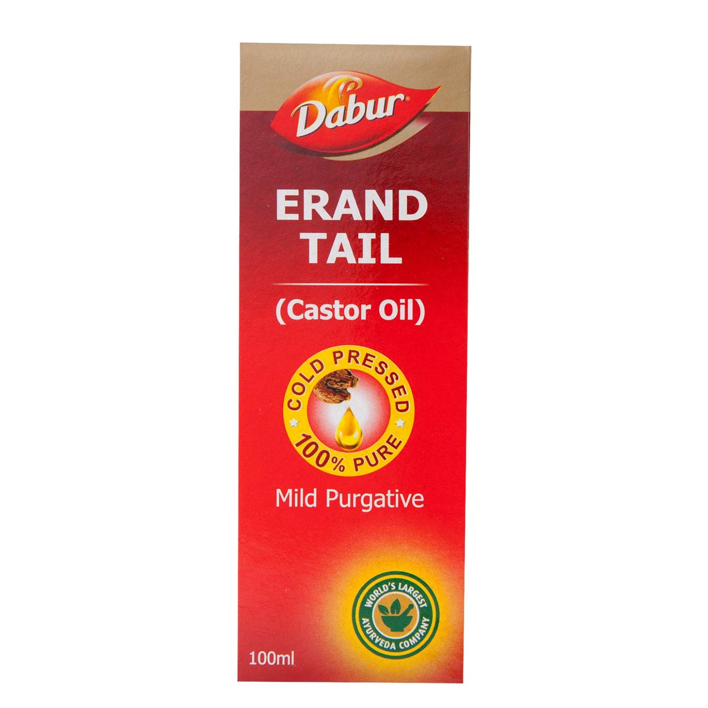 Dabur Erand Tail Pure Cold Pressed Castor Oil Provides Effective Relief From Constipation - 100 Ml