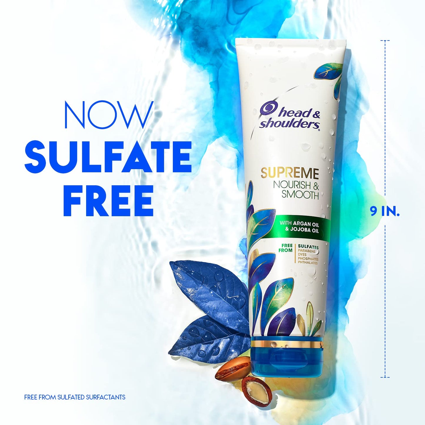 Head & Shoulders Supreme Anti-Dandruff Shampoo & Conditioner Set | Sulfate-Free, Argan & Jojoba Oil | Dry Scalp & Color-Treated Hair Care