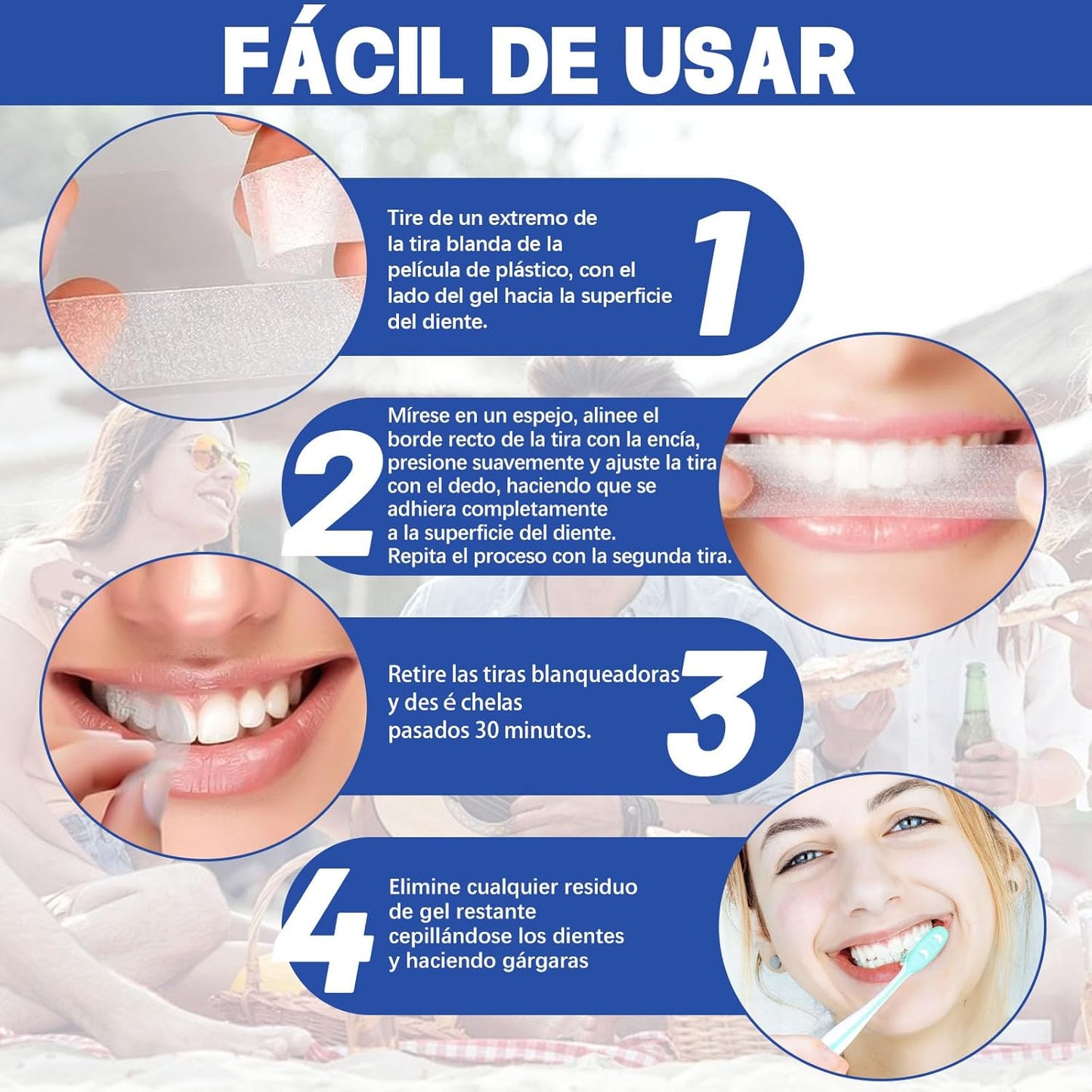 AURANY 5D Sensitive Teeth Whitening Strips – 28 Strips, Enamel-Safe, Fast Stain Removal for Coffee & Smokers, 14-Day Kit