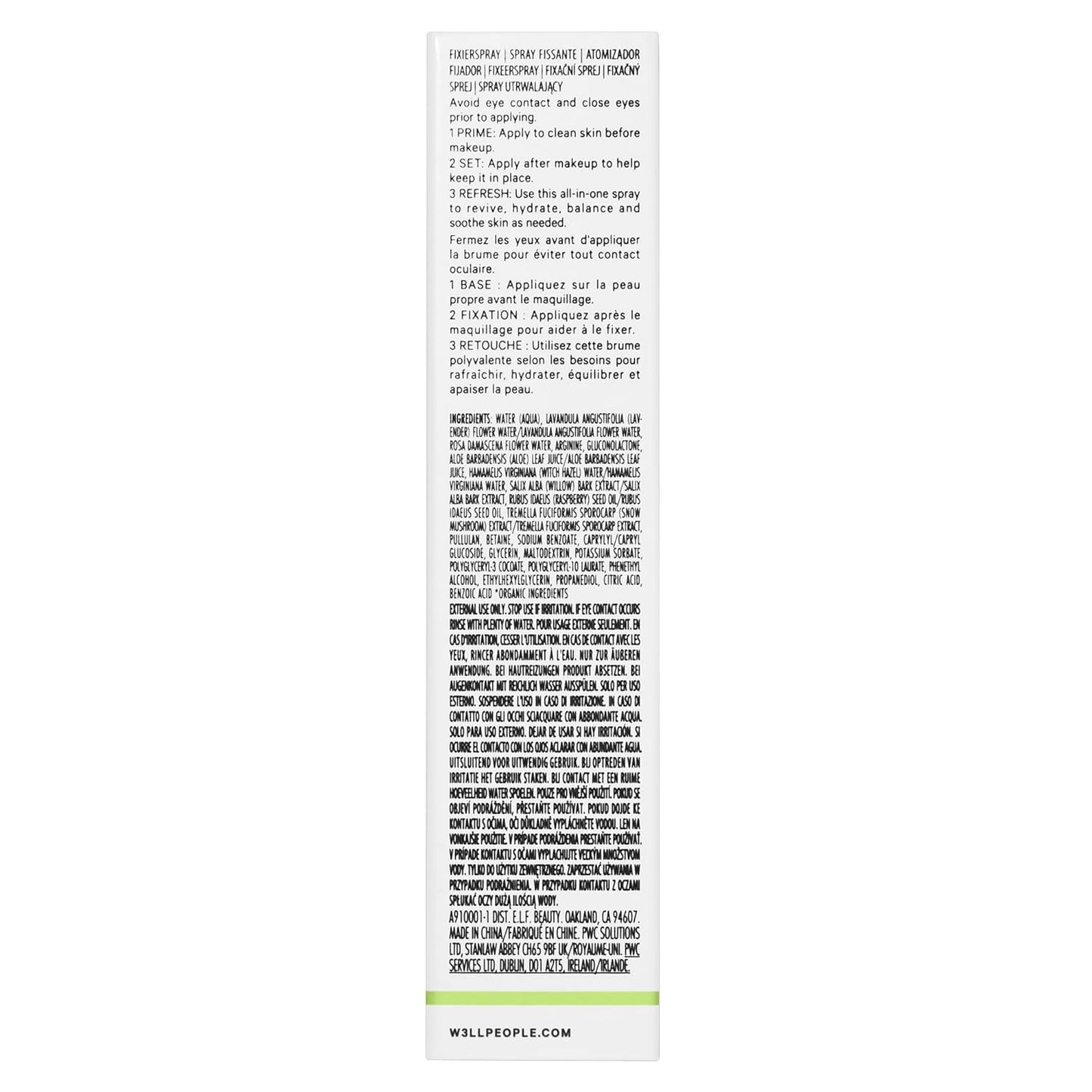 Well People Dew Your Makeup Mist – 3-in-1 Hydrating Setting Spray for Priming, Setting & Refreshing with Aloe Vera & Snow Mushroom (Vegan, 2.4oz)