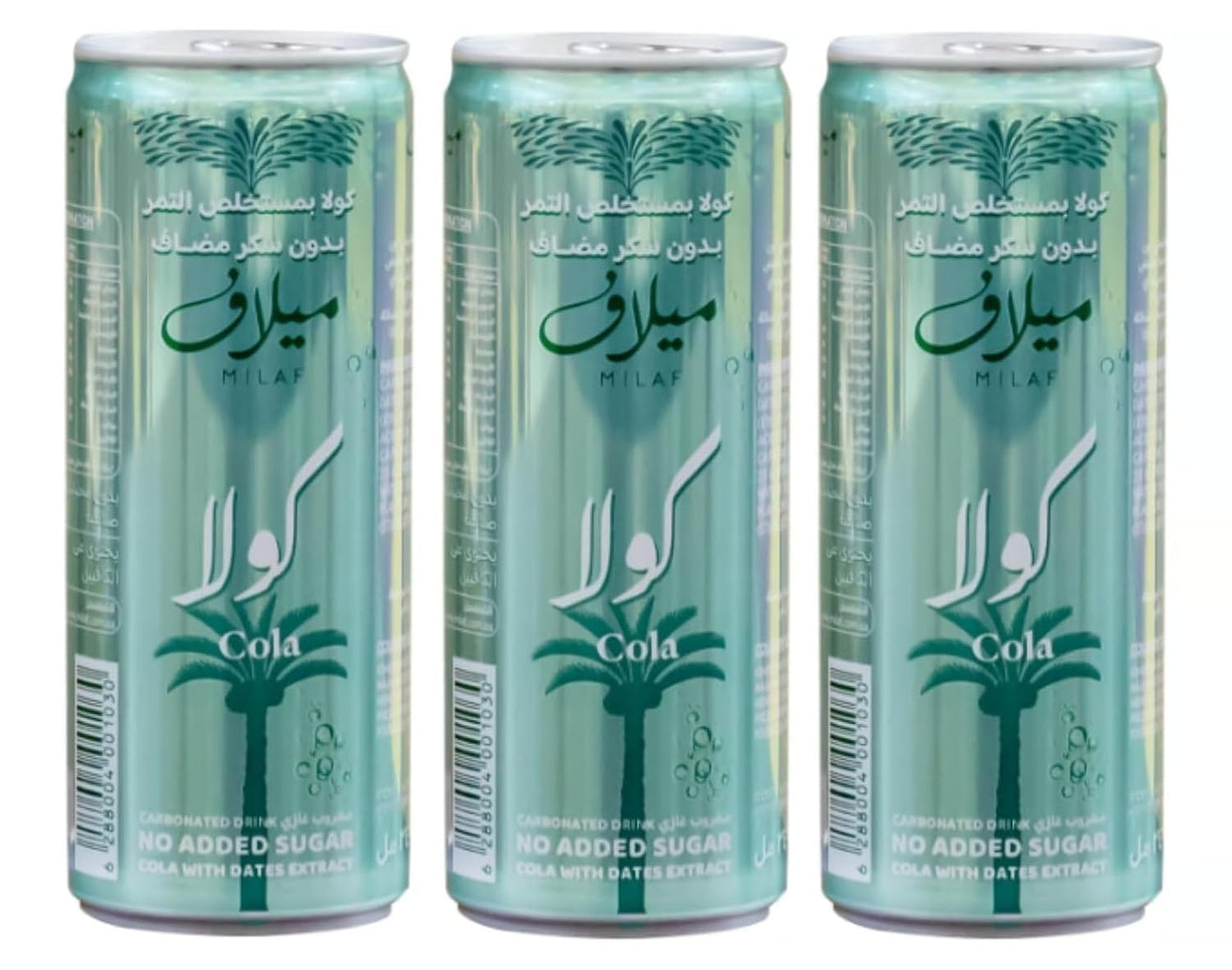 Milaf Colas Carbonated Soft Drink with Dates Extract | Naturally Sweetened & Refreshing | 240ml x Pack of 3 (Imported)