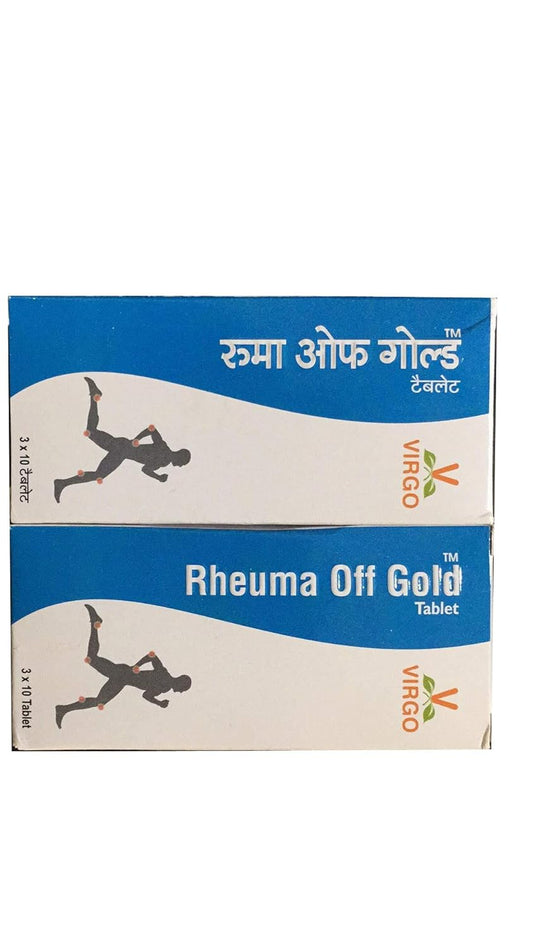 Virgo Rheuma Off Gold Pack of 2 (30 Tablets Each) – Herbal Relief for Joint Pain & Inflammation