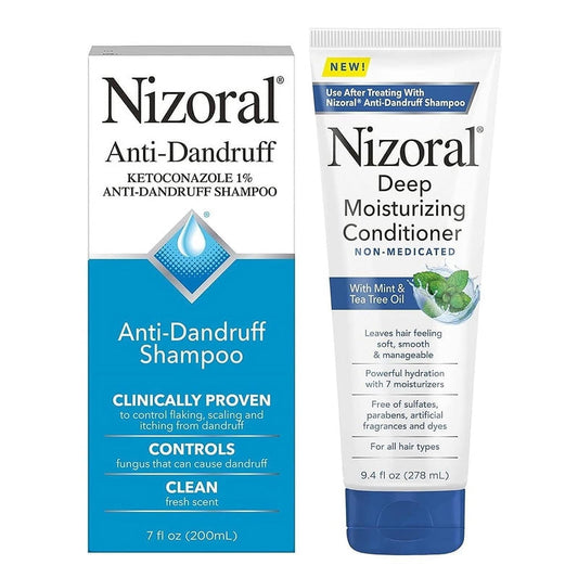 Nizoral Anti-Dandruff Shampoo & Deep Moisturizing Conditioner Bundle – Clinically Proven with Ketoconazole 1% & 7 Moisturizers (7oz + 9.4oz)