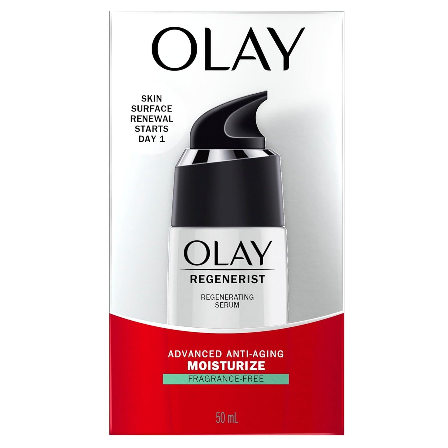 Olay Regenerist Light Gel Face Moisturizer | Fragrance-Free Anti-Aging Serum with Amino Peptide Complex – 1.7 oz