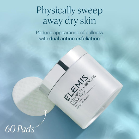 ELEMIS Dynamic Resurfacing Facial Pads – Gentle Exfoliating Treatment Pads for Smooth, Radiant Skin | Brightening, Refining & Renewing Formula (60 Pads)