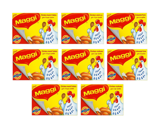 Maggii Chicken Stock Cubes – Rich Chicken Flavor Enhancer for Soups, Gravies & Rice (8 Cubes × 20g, Imported)