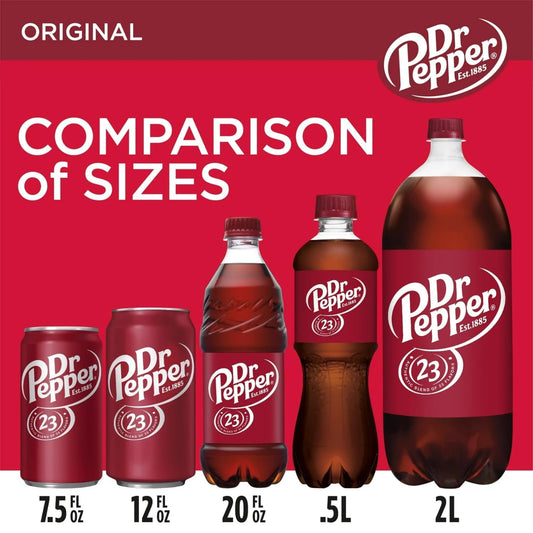 Dr. Pepper Original Classic Soda – 23 Flavour Blend Carbonated Drink 330ml Each Pack of 8 (Imported)