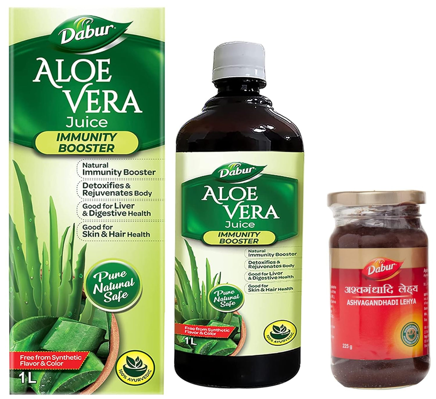 Dabur Aloe Vera Juice - 1L | Ayurvedic Health Juice For Good Skin & Hair Health | Detoxifies & Rejuvenates Skin & Body | Good For Liver & Digestive Health | Immunity Booster