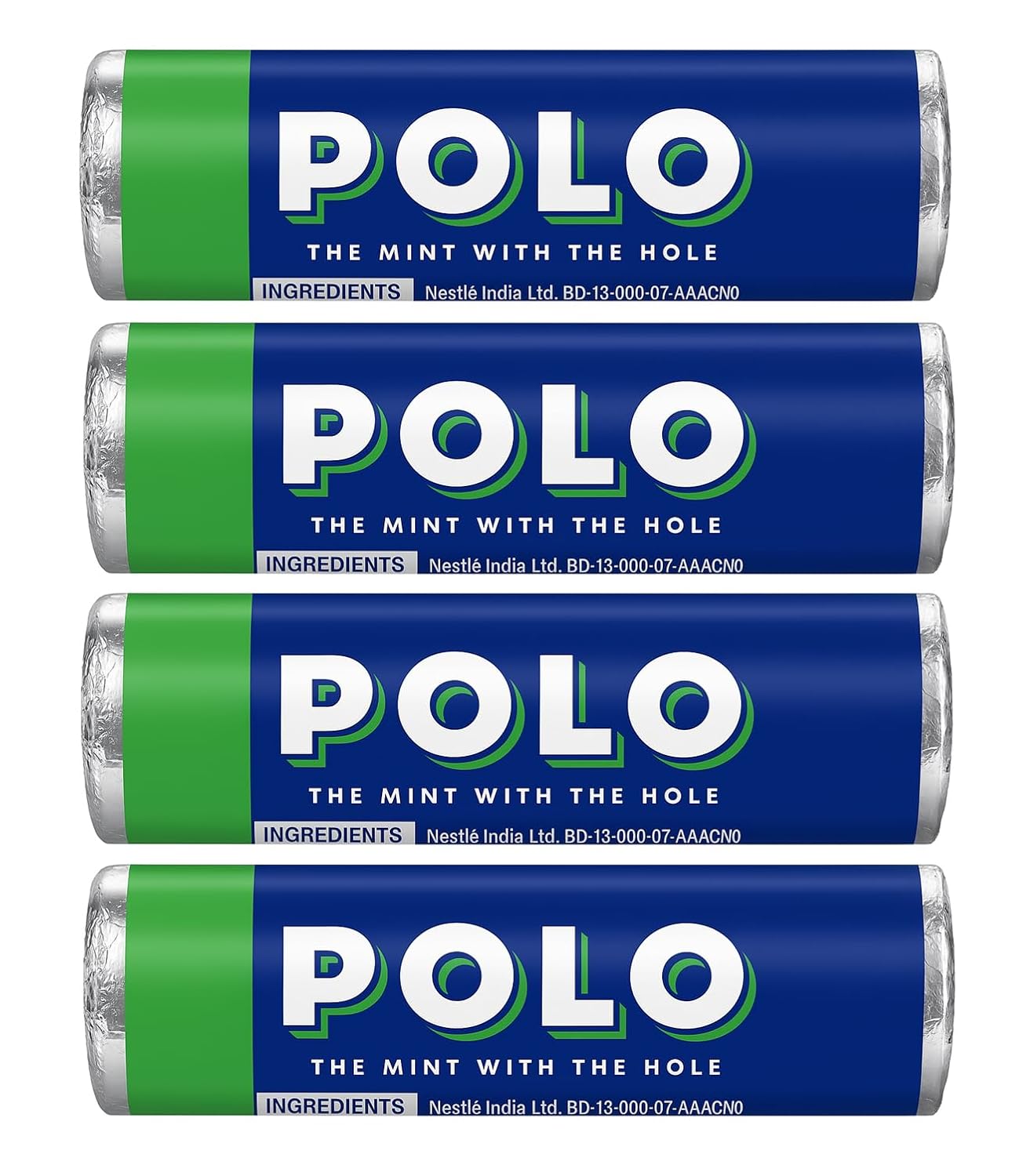 Nestle Polo Sugar Free Mint Candy Roll – Fresh Breath Anytime | 18g Each, Pack of 4 (Imported, Vegetarian)