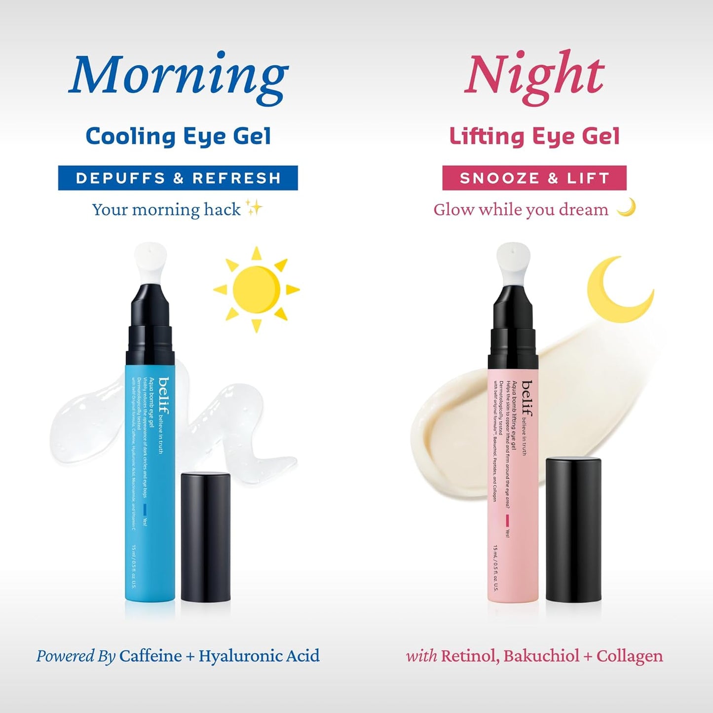 Belif Aqua Bomb Cooling Eye Gel 15ml – Depuffing, Hydrating & Brightening Korean Eye Cream