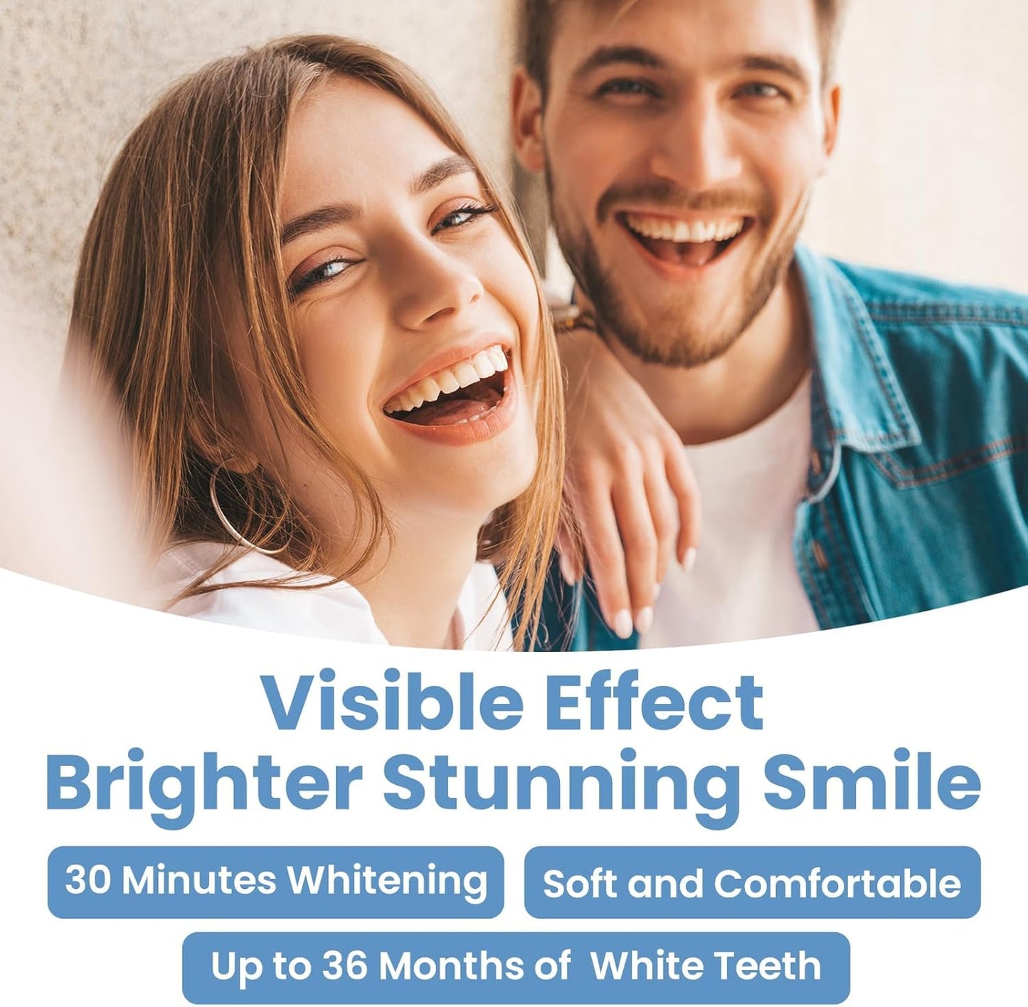 BodyAccel Teeth Whitening Strips – 7/14 Day Kit, Residue-Free, Enamel-Safe, Intensive Whitening (14 Count)