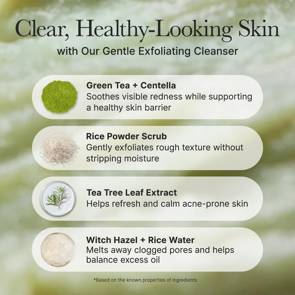 Korean Rice Mochi Face Cleanser – 3-in-1 Brightening Mask, Foaming Cleanser & Gentle Scrub with Rice Water & Green Tea, 120g