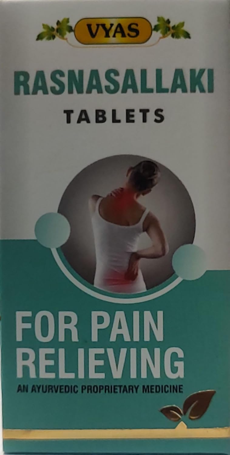Vyas Rasnasallaki Tablets – Ayurvedic Joint & Muscle Pain Relief Formula (100 Tablets × 2 Packs)