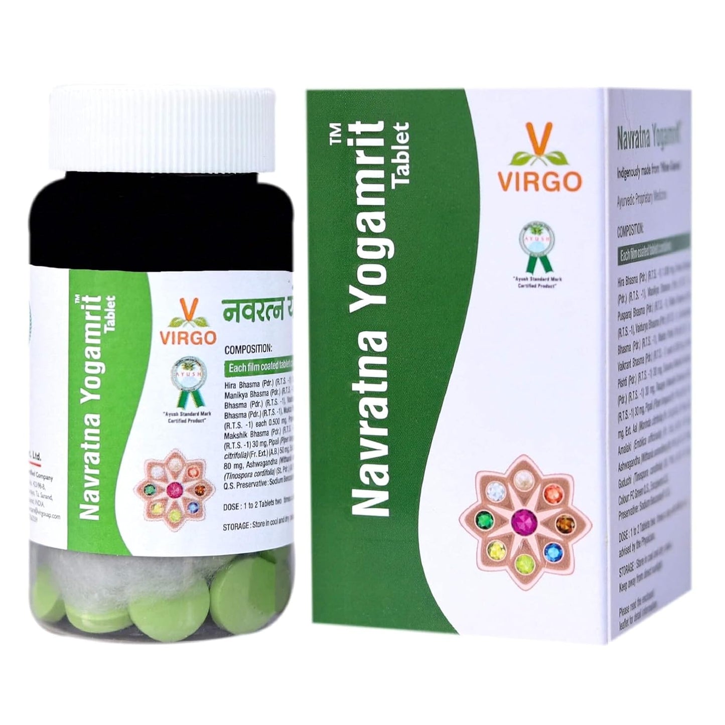 Virgo Navratna Yogamrit Ayurvedic Tablets – Boost Vitality, Immunity & Longevity (30 Tablets | Unjha Ayurvedic Pharmacy)