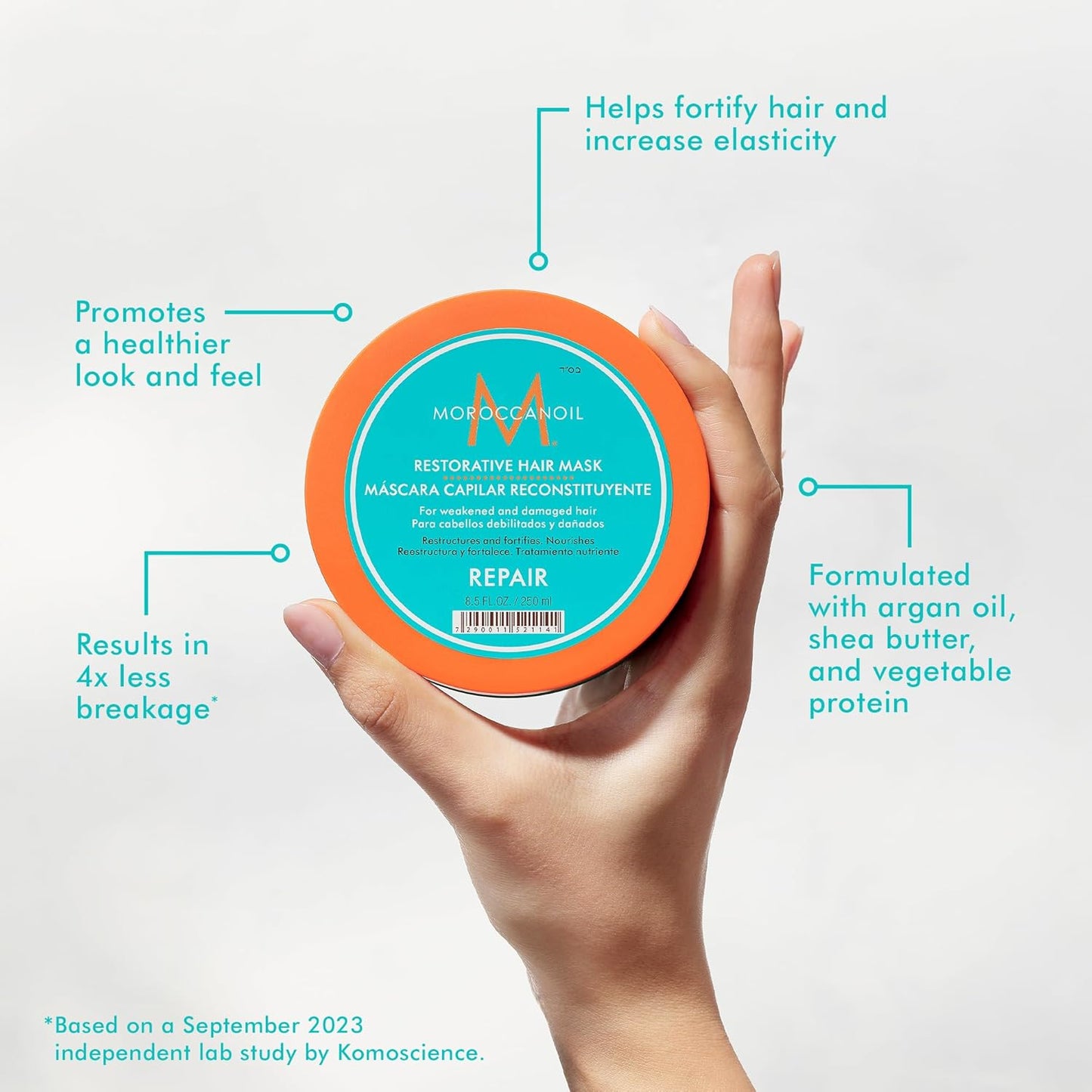 Moroccanoil Restorative Hair Mask – Deep Repair & Strength for Damaged Hair – Cruelty-Free Treatment – 3.09 oz