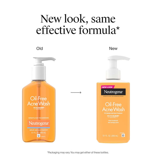 Neutrogena Oil-Free Acne Face Wash with 2% Salicylic Acid – 9.1 fl. oz