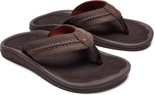 OLUKAI Hokua Men’s Beach Sandals | Quick-Dry Flip-Flops with Wet Grip Rubber & Comfort Footbed