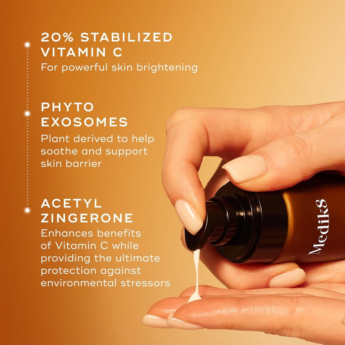 Medik8 C-Tetra Advanced Vitamin C Serum – Hydrating & Anti-Aging with Hyaluronic Acid & Squalane (1.0 oz)