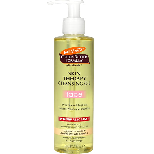 Palmer's Cocoa Butter Skin Therapy Cleansing Oil – Makeup Remover with Rosehip & Vitamin C, 6.5 oz
