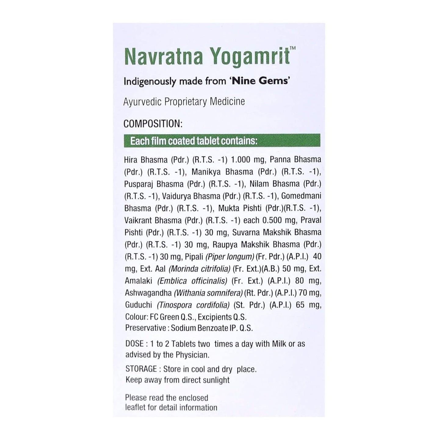 Virgo Navratna Yogamrit Ayurvedic Tablets – Boost Vitality, Immunity & Longevity (30 Tablets | Unjha Ayurvedic Pharmacy)