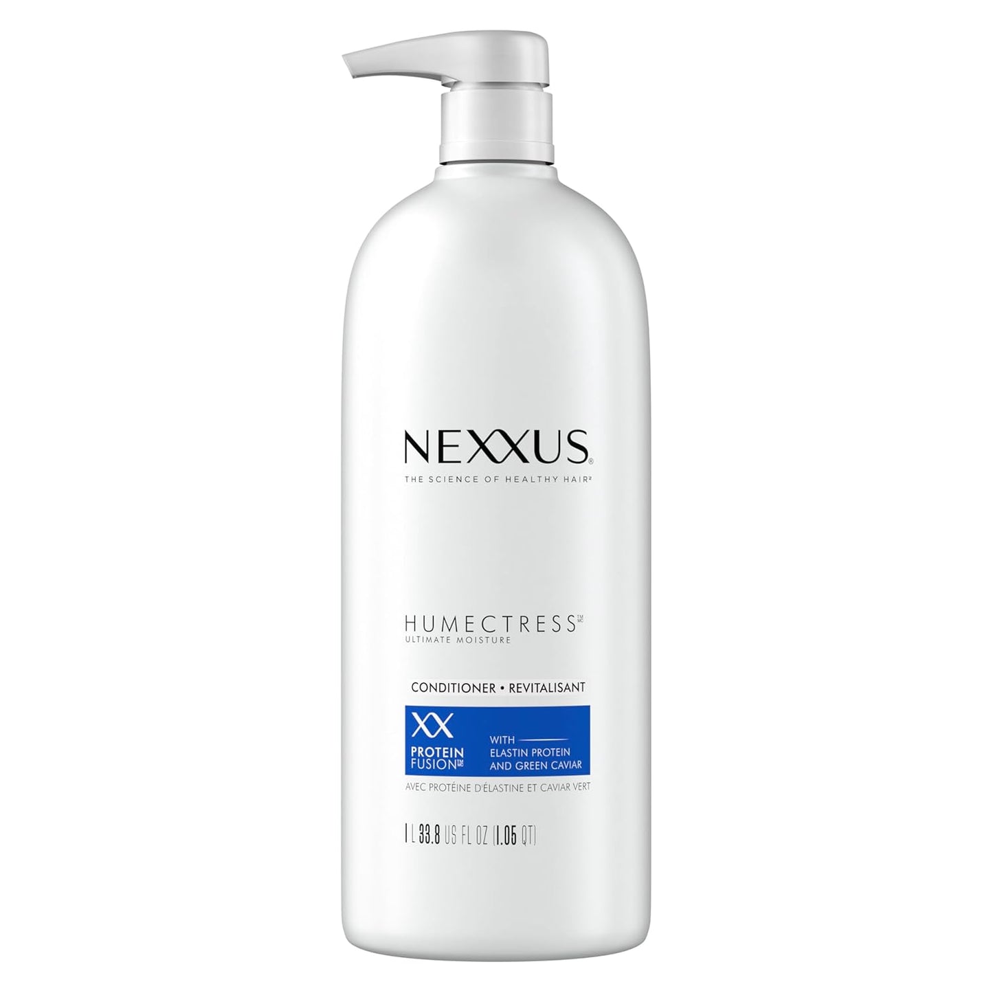 Nexxus Humectress Moisturizing Conditioner – Ultimate Moisture with Elastin Protein & Green Caviar for Dry Hair (33.8 fl oz)