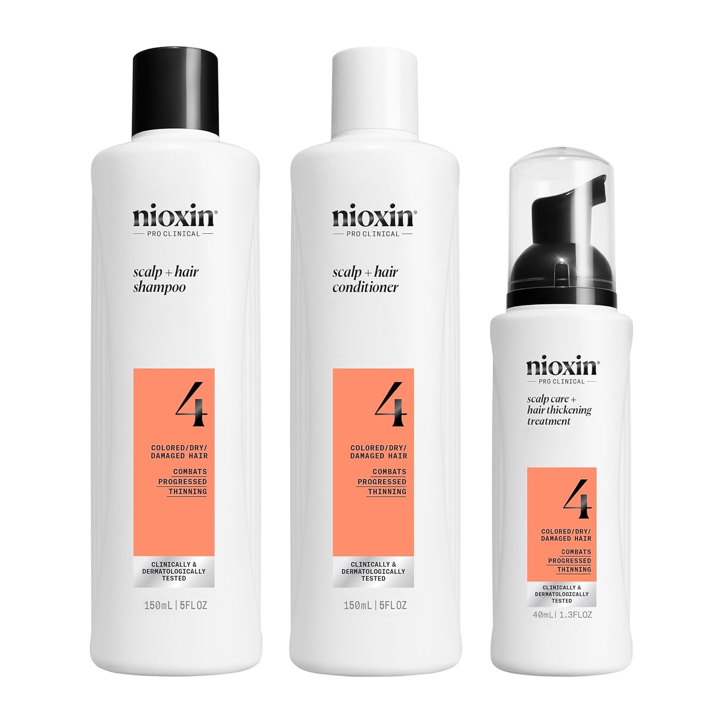 Nioxin Scalp + Hair Thickening System Kit | Strengthen & Boost Density with Niacinamide & Biotin | For Natural, Colored & Thinning Hair | 1 Month Supply