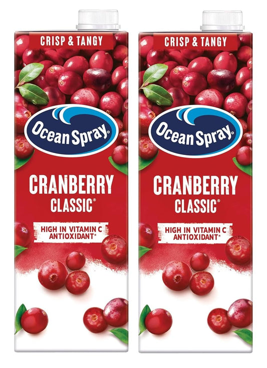 Ocean Spray Cranberry Classic Juice – Rich in Vitamin C & Antioxidants (2 x 1000ml, Imported USA)