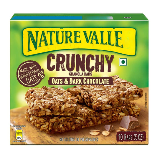 Nature Valley Oats & Dark Chocolate Crunchy Granola Bars – 10 Count Wholegrain Snack (USA Imported)
