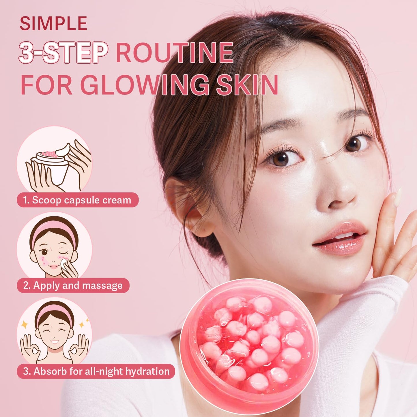 PDRN Capsule Cream with Vitamin C & Collagen – Korean Boba Moisturizer for Glowing, Hydrated & Youthful Skin – 80ml
