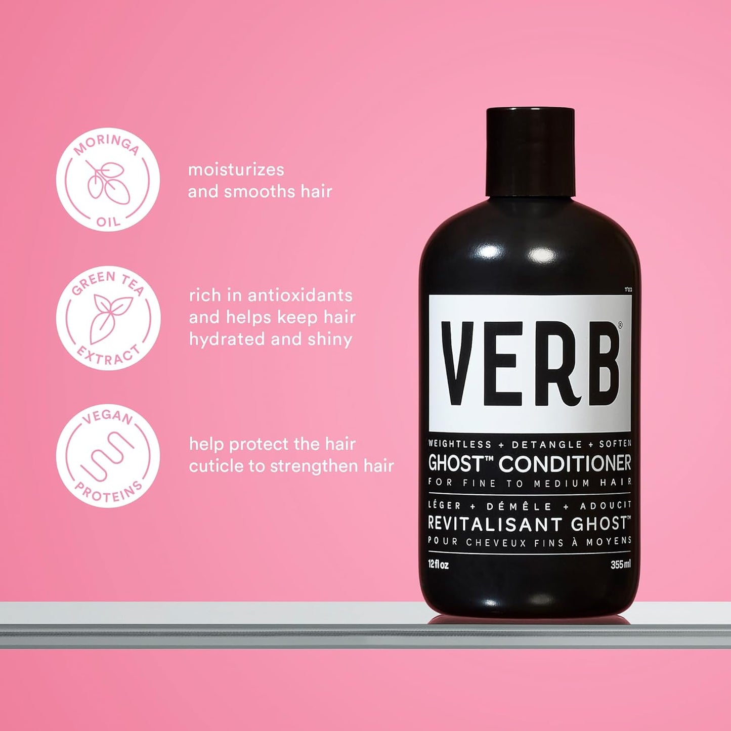VERB Ghost Shampoo & Conditioner Duo | Weightless Hydration & Shine | Paraben-Free, Sulfate-Free, Color-Safe