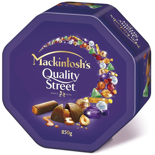 Mackintosh’s Quality Street Assorted Chocolates & Toffees Tin – 850g Premium Gift Box