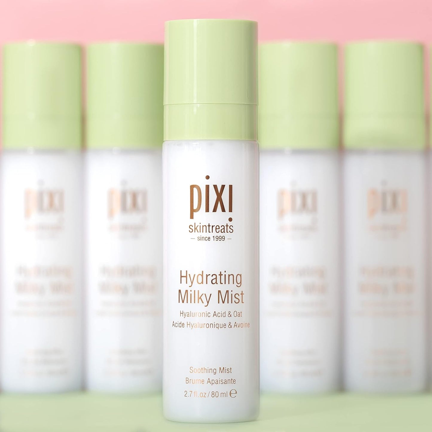 Pixi Beauty Milky Mist – Hydrating Face Spray with Hyaluronic Acid & Black Oat Extract – Lightweight Moisturizer for Dry & Sensitive Skin – Cruelty-Free – 2.7 fl oz