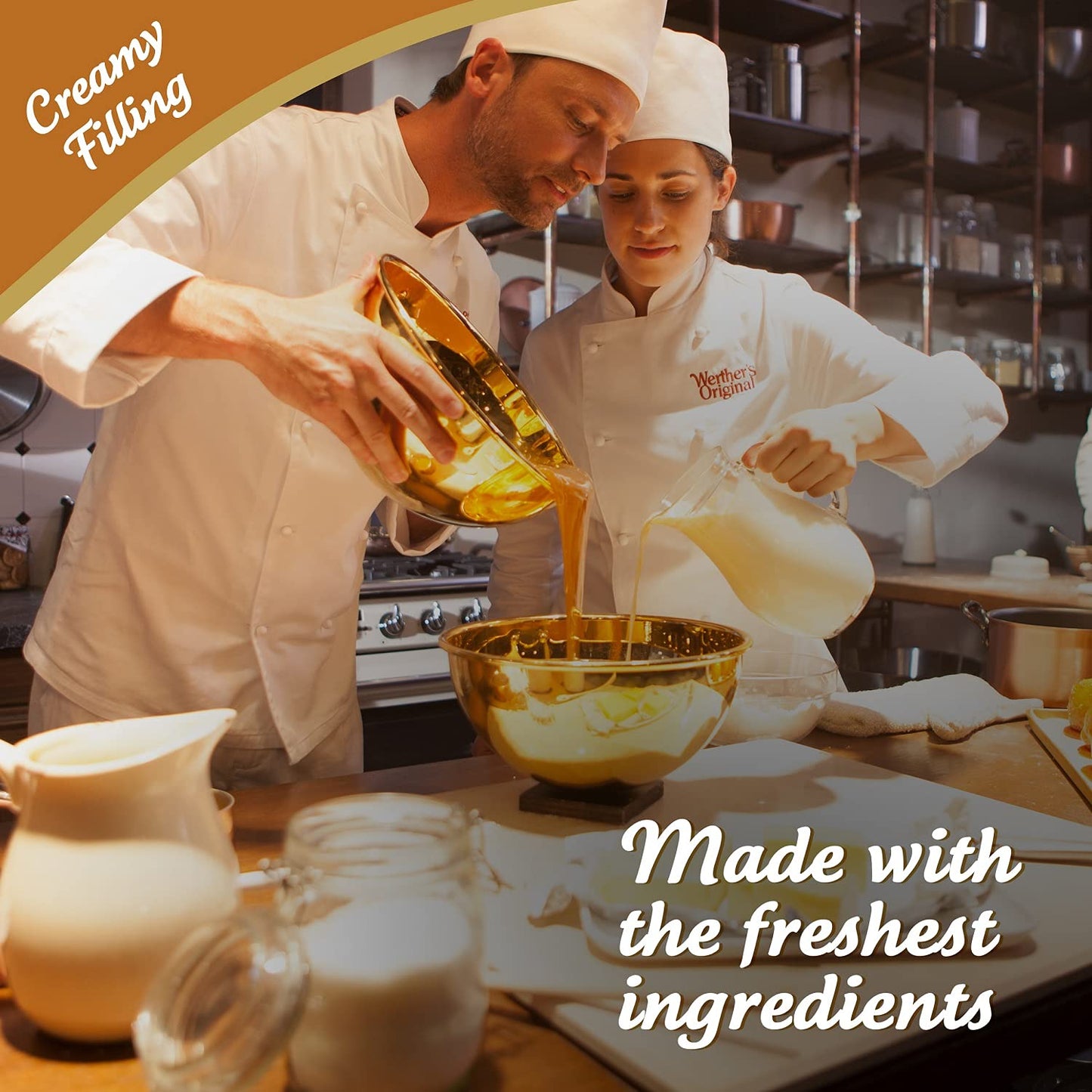 Werther’s Original Caramel Creme Candies – Smooth & Creamy Butter Caramel Toffees, 125g (Imported from Germany)