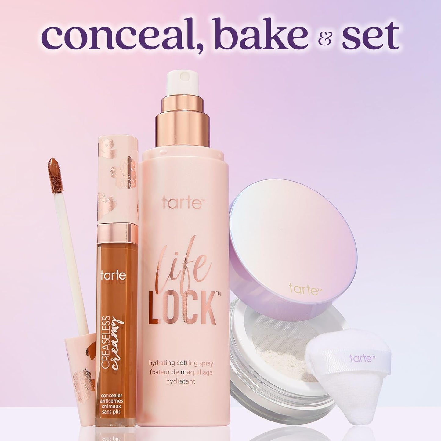 tarte Life Lock Hydrating Setting Spray – Makeup Setting Mist with Caffeine to Energize, Reduce Puffiness & Lock Makeup – Lightweight Formula for All Skin Types