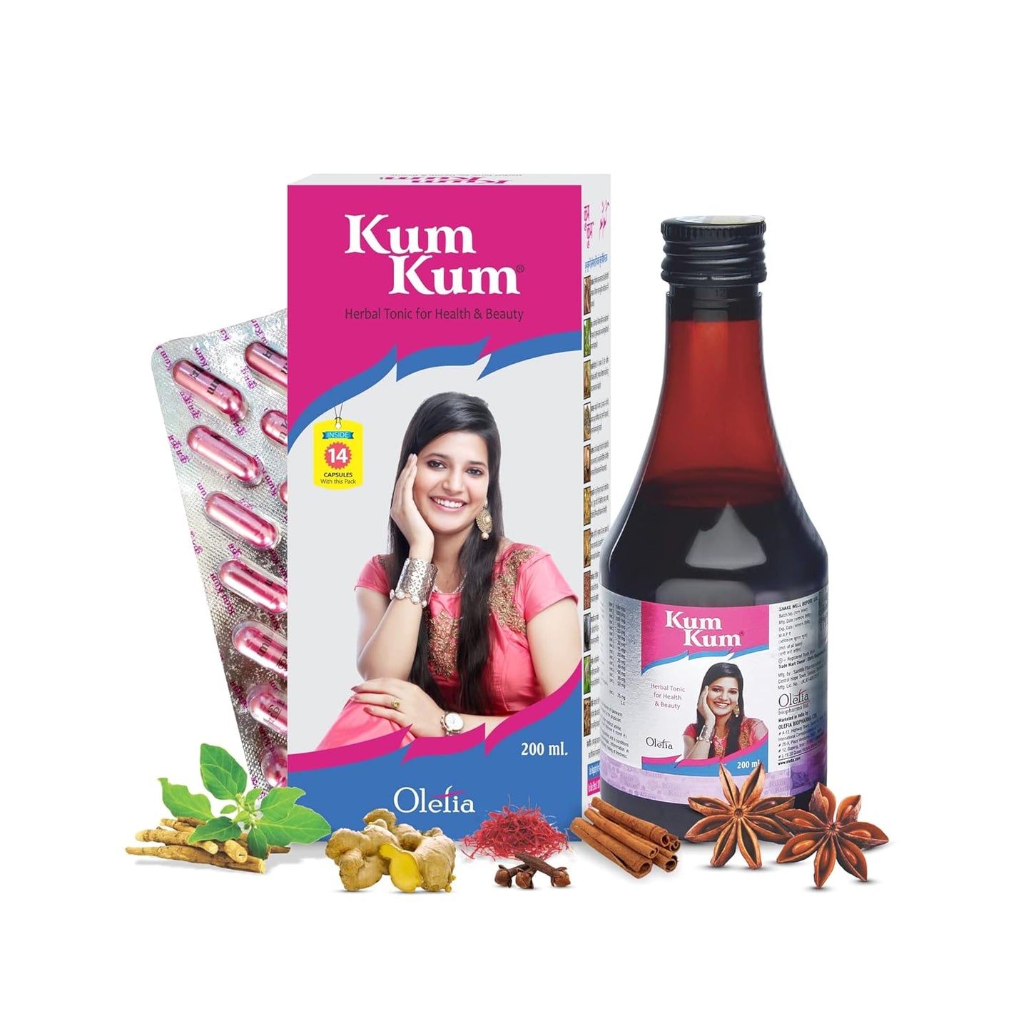 Kum Kum Syrup – Ayurvedic Tonic for Women’s Uterine Health, Hormonal Balance & Beauty (200ml)