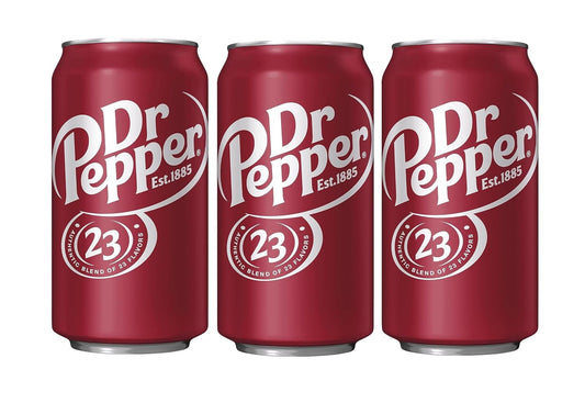 Dr. Pepper Original 23 Flavour Blend Soft Drink – Bold & Refreshing Soda, Pack of 3 (330ml Each, Imported from USA)