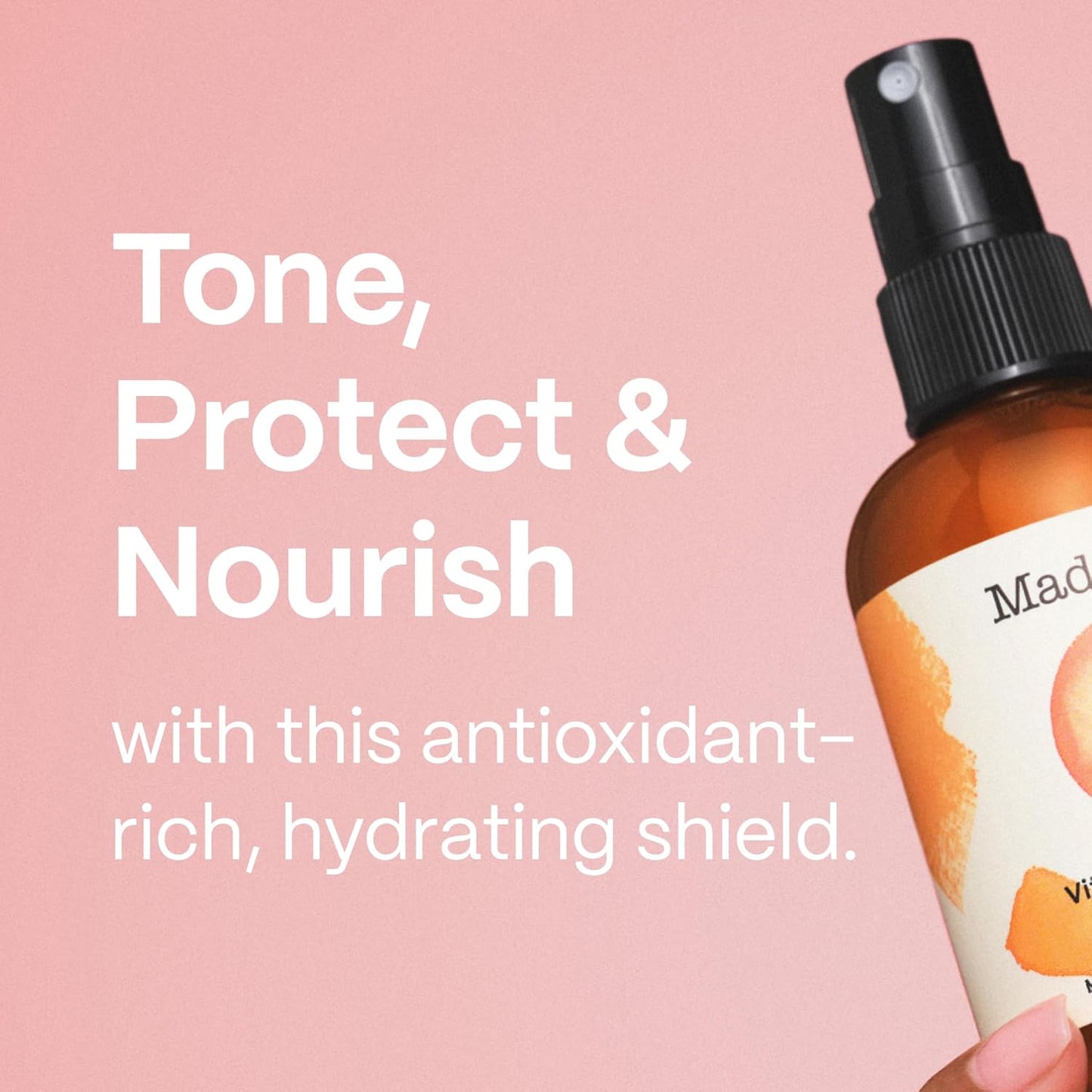 Mad Hippie Vitamin C Toning Mist – Brightening & Hydrating Facial Spray with Tremella Mushroom, Sodium PCA & Polyglutamic Acid – Vegan, Cruelty-Free Toner – 4 oz