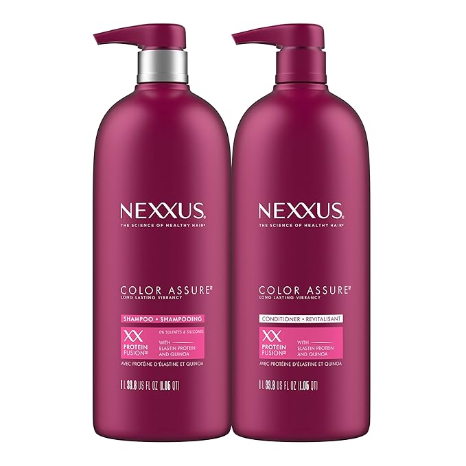Nexxus Color Assure Shampoo & Conditioner Set – Protects Color Vibrancy Up to 40 Washes – For Color Treated Hair – 33.8 fl oz Each, 2 Pack