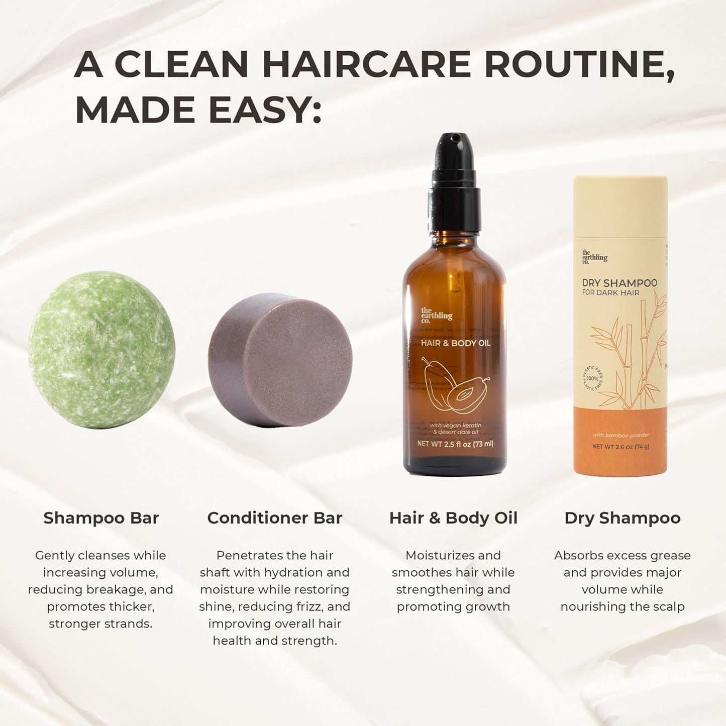 The Earthling Co. Shampoo & Conditioner Bar Set | Strengthen, Volumize & Nourish Hair with Natural Ingredients | Sulfate & Paraben-Free (Citrus Sun)