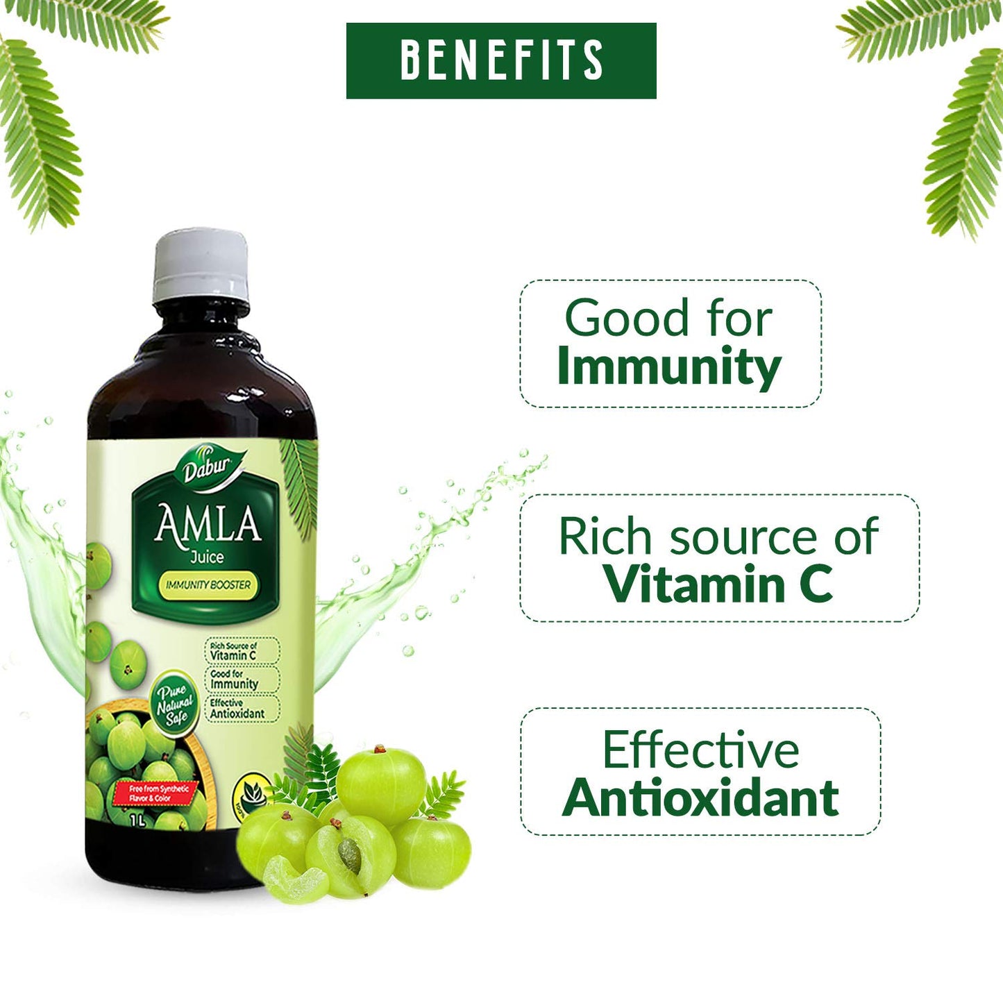 Dabur Aloe Vera Juice - 1L | Ayurvedic Health Juice For Good Skin & Hair Health | Detoxifies & Rejuvenates Skin & Body | Good For Liver & Digestive Health | Immunity Booster