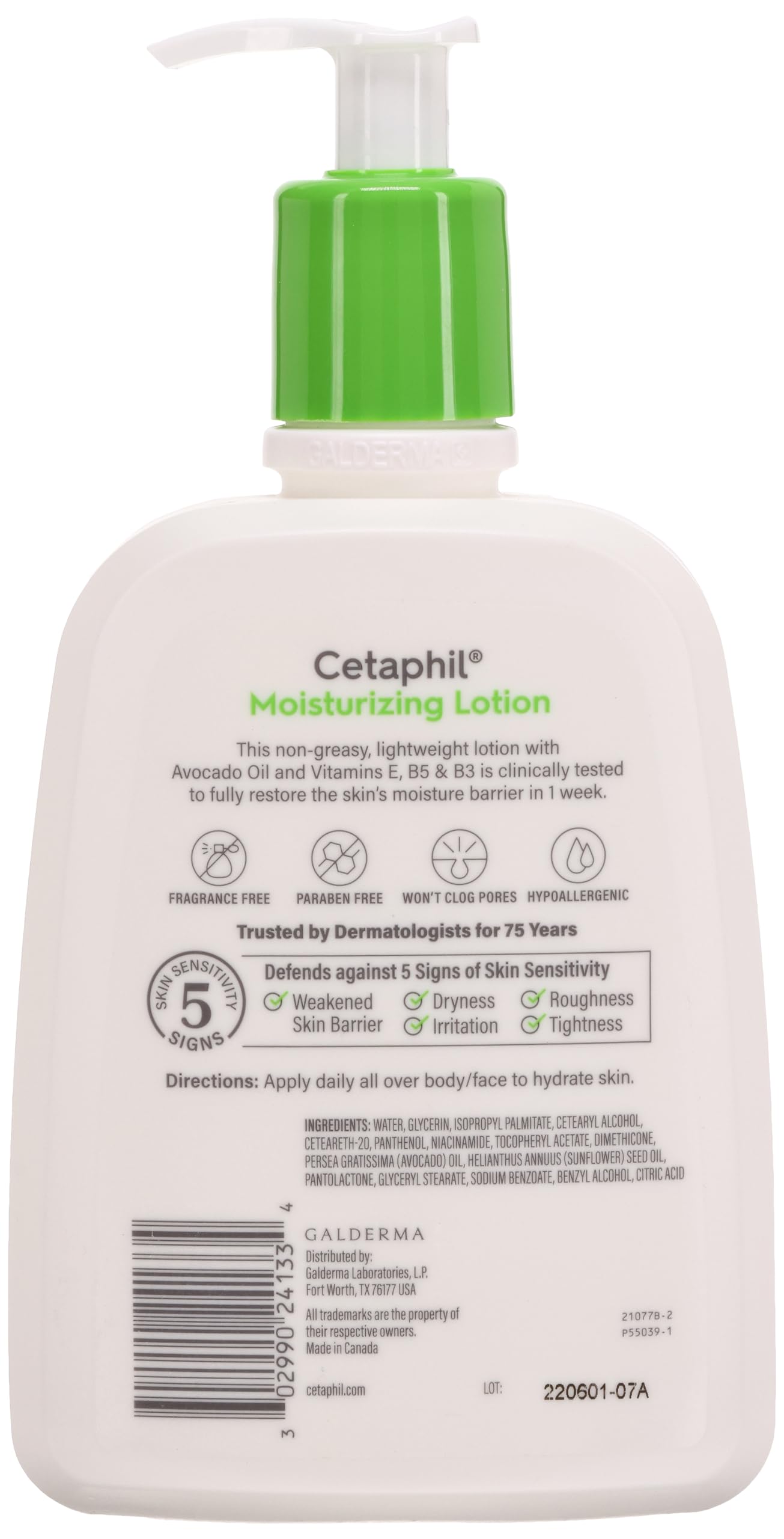 Cetaphil Body Moisturizing Lotion – 16 oz, Fragrance-Free Hydration for Sensitive Skin