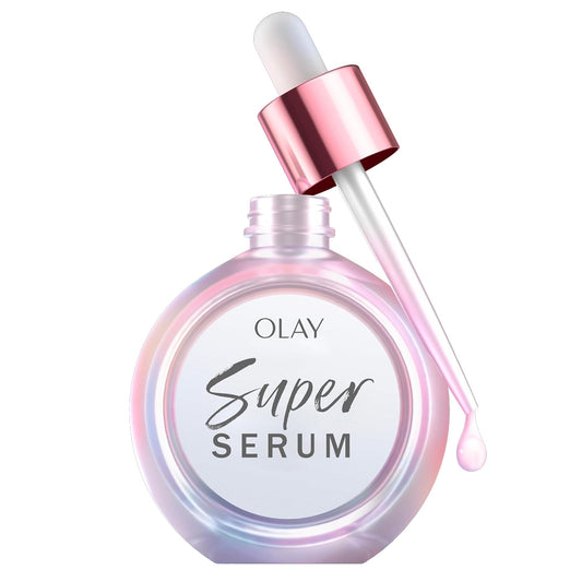 Olay Super Serum 5-in-1 Face Serum | Niacinamide, Vitamin C & E, Collagen Peptide & AHA | Brightening, Firming & Hydrating Anti-Aging Serum (1.0 oz)