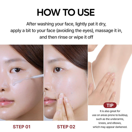 Peel Shot Glow White Rice Peeling Ampoule – Exfoliating & Brightening Serum for Face & Body with Niacinamide & Rice Extract (80ml)