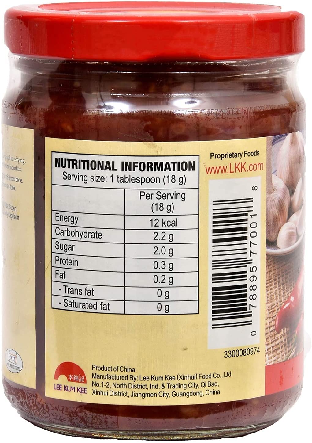 Lee Kum Kee Chilli Garlic Sauce, 226 g