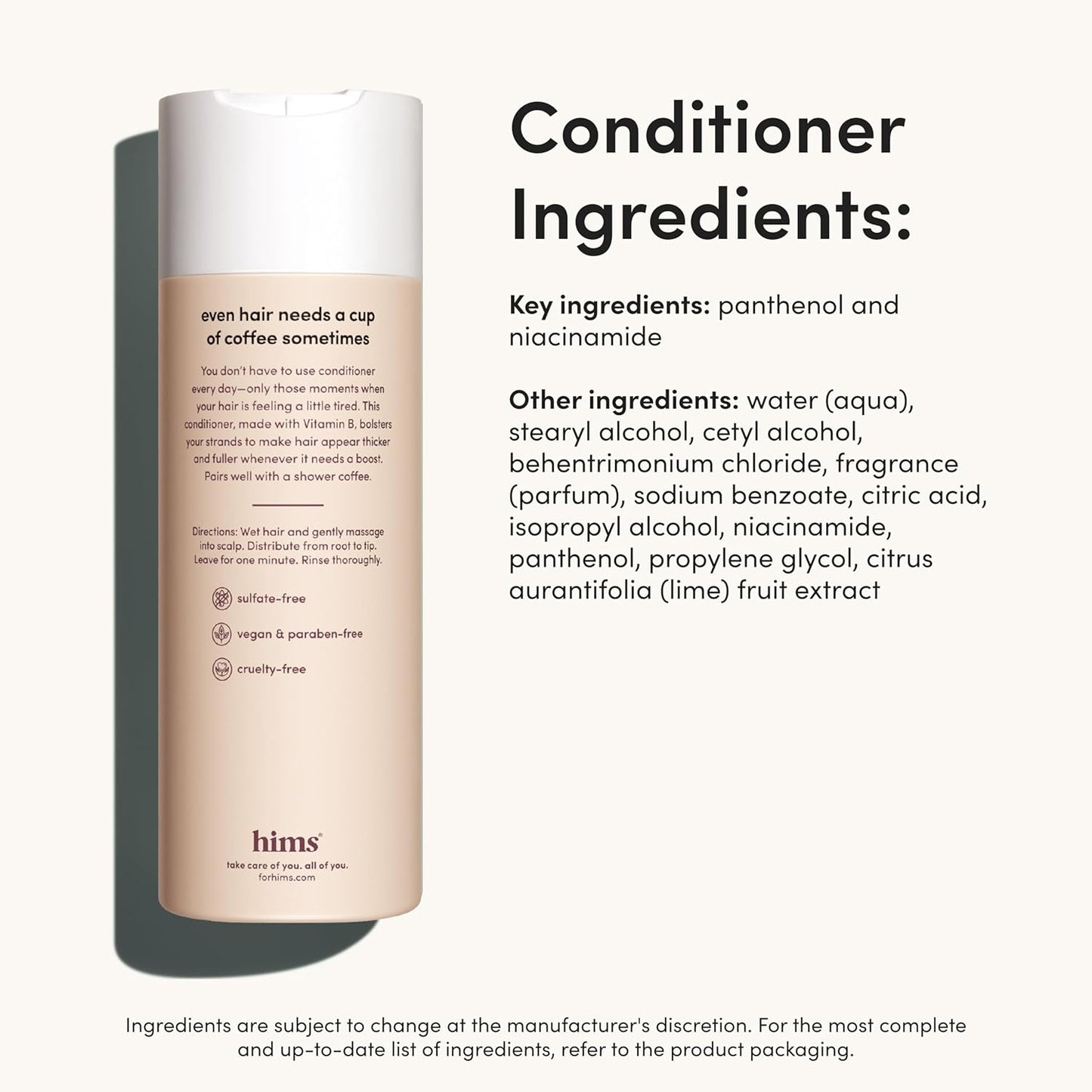 Hims Thick Fix Shampoo & Conditioner Set – Thickening Hair Care with Saw Palmetto & Niacinamide, Vegan & Sulfate-Free (2 x 6.4 fl oz, Eucalyptus Grove)
