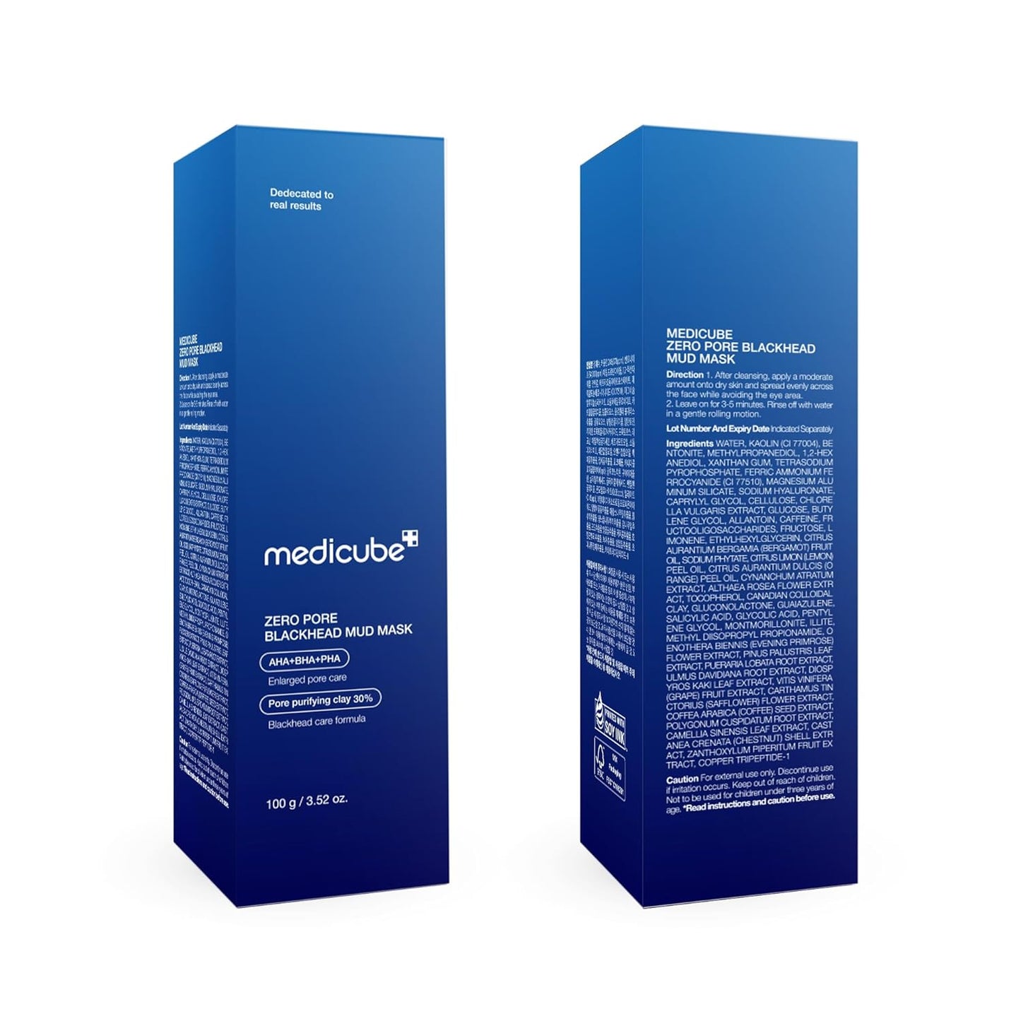 Medicube Zero Pore Blackhead Mud Mask | Quick 3-Min Detox with AHA, BHA, PHA | Pore Tightening, Cooling Korean Clay Mask (3.52 oz)