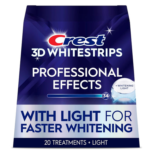 شرائط تبييض الأسنان الاحترافية Crest 3D Whitestrips + LED - 20 علاج تبييض