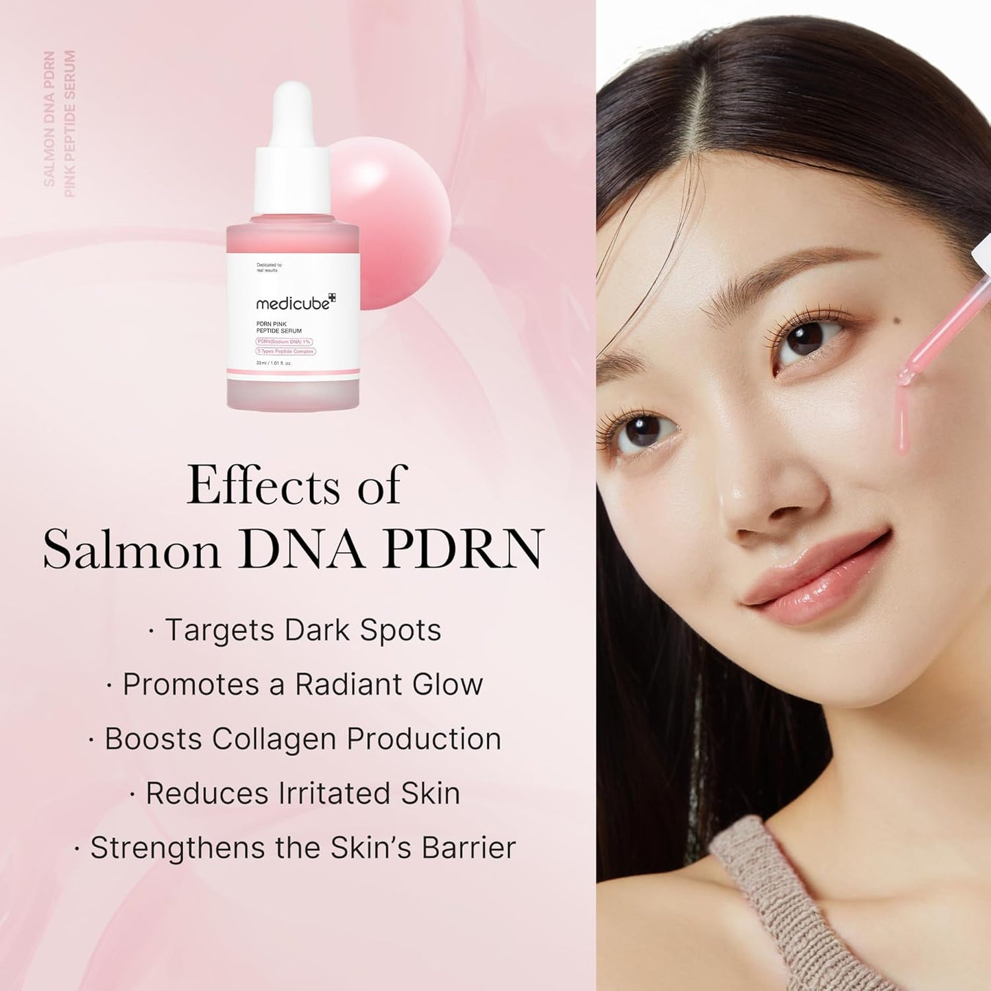 MEDICUBE PDRN Pink Peptide Serum | Skin Brightening & Firming Care