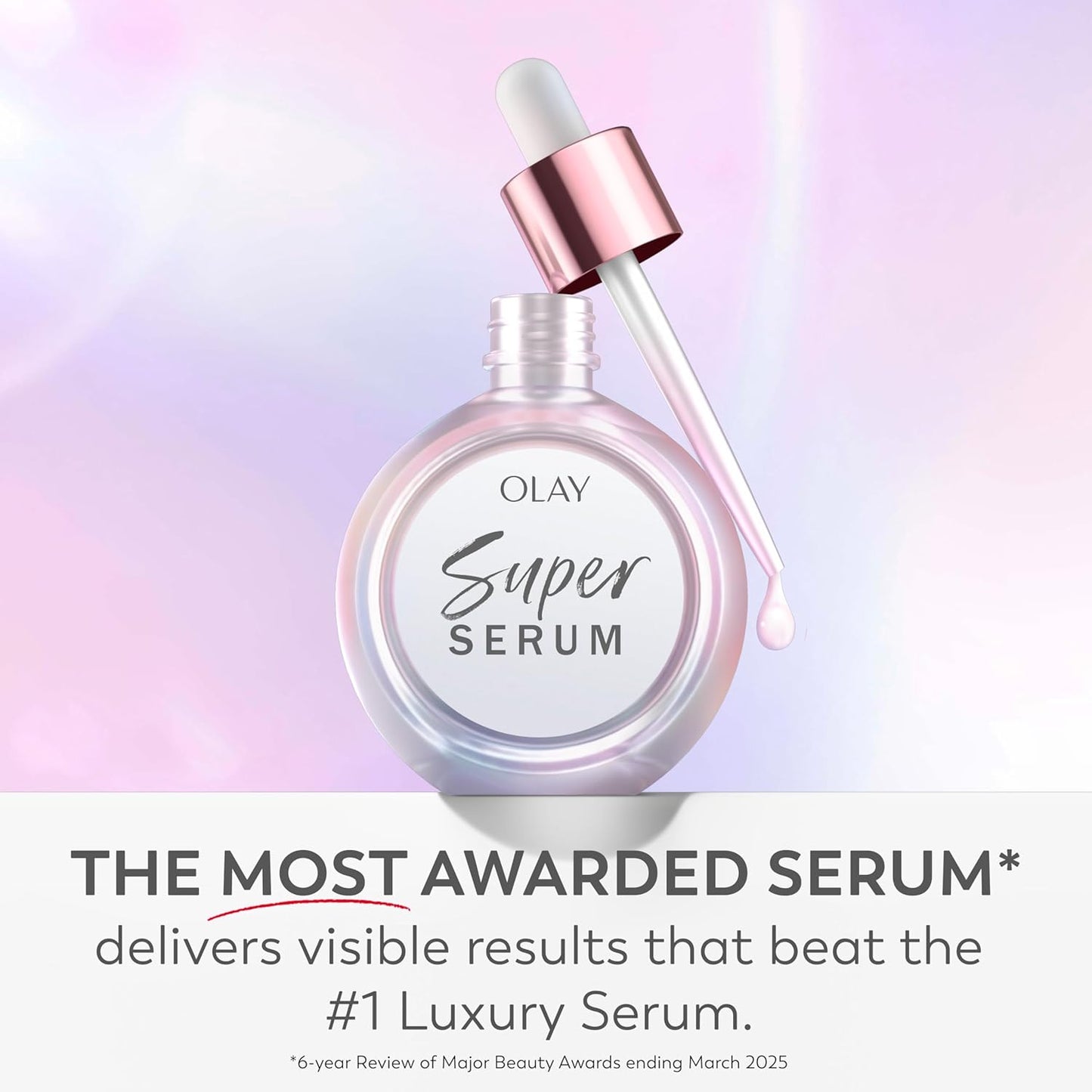 Olay Super Serum 5-in-1 Face Serum | Niacinamide, Vitamin C & E, Collagen Peptide & AHA | Brightening, Firming & Hydrating Anti-Aging Serum (1.0 oz)